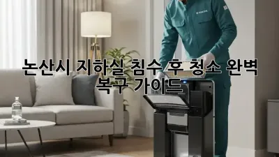 논산시 지하실 침수 후 청소, 완벽 복구 가이드!